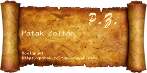 Patak Zoltán névjegykártya